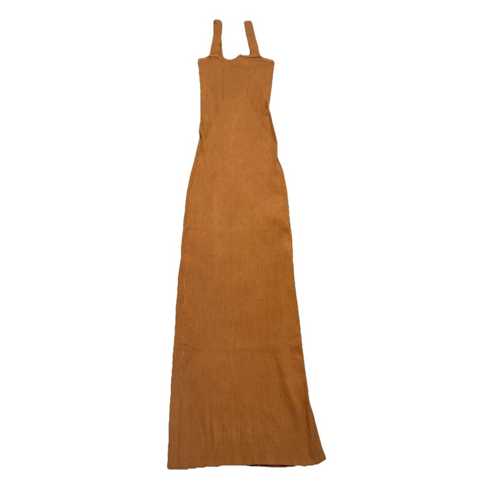 NWT $188 Splendid X Rachel Love Small Ribbed Ribbed Side Slit Bodycon Maxi Dress